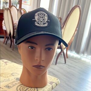 Black Motorcycle hat